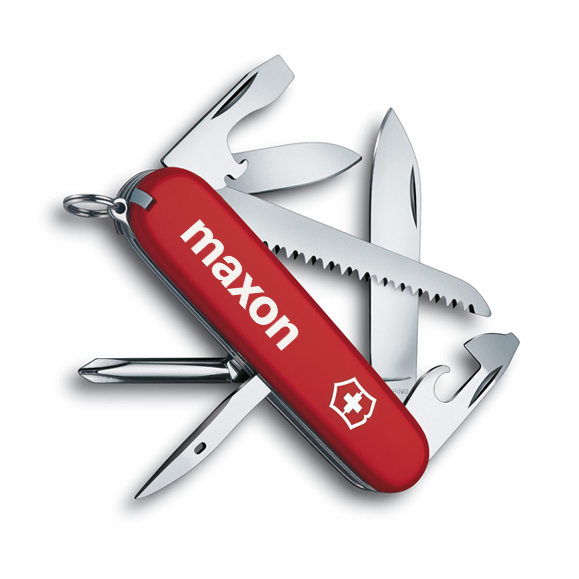 maxon is giving away a Swiss Army Knife every day in December
